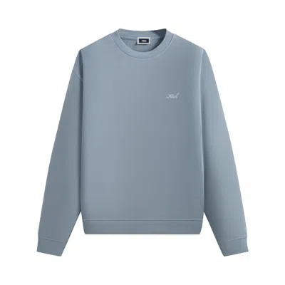 Pre-owned Kith Crystal Wash Interlock Vintage Crewneck 'light Indigo' | Blue | Men's Size L