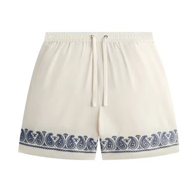 Pre-owned Kith Cupro Linen Cedar Short 'silk' | White | Men's Size Xs