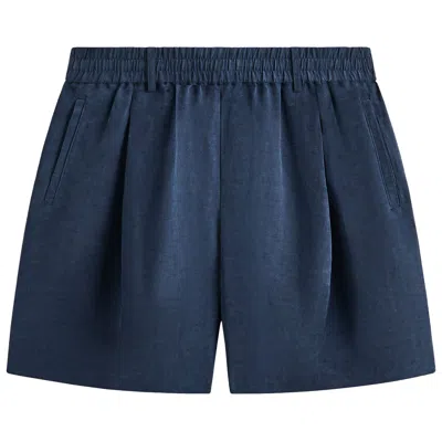 Pre-owned Kith Cupro Linen Jude Short 'nocturnal' | Blue | Men's Size L