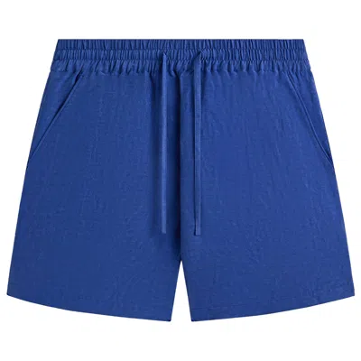Pre-owned Kith Cupro Linen Lewis Short 'current' | Blue | Men's Size L