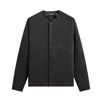 Pre-owned Kith Cupro Linen Long Sleeve Caelan Shirt 'black' | Men's Size Xxl