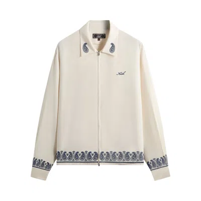 Pre-owned Kith Cupro Linen Zip Front Sanford Shirt 'silk' | Cream | Men's Size Xxl In White