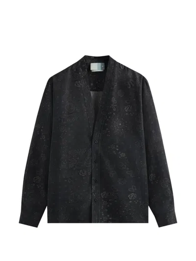 Kith Cupro Sullivan Gi Cardigan In Black