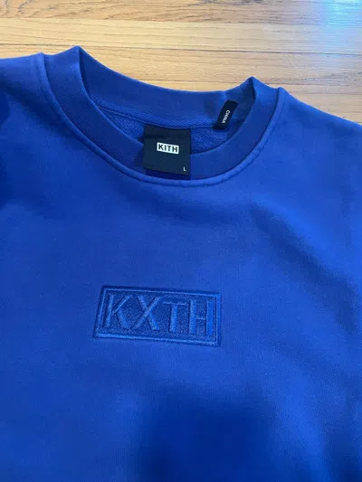 Pre-owned Kith Cyber Monday Crewneck In Cyanotape