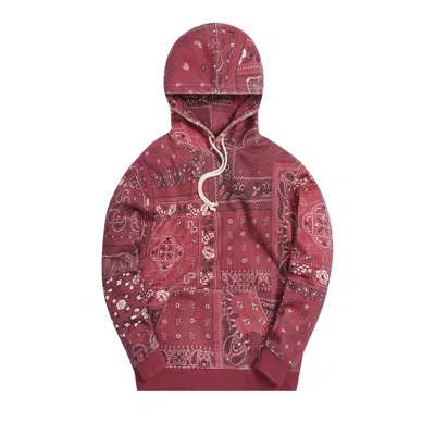 Pre-owned Kith Deconstructed Bandana Williams Iii Hoodie 'pyre' In Red