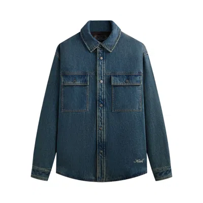 Pre-owned Kith Denim Apollo Shirt Jacket 'luka Wash' | Blue | Men's Size Xl