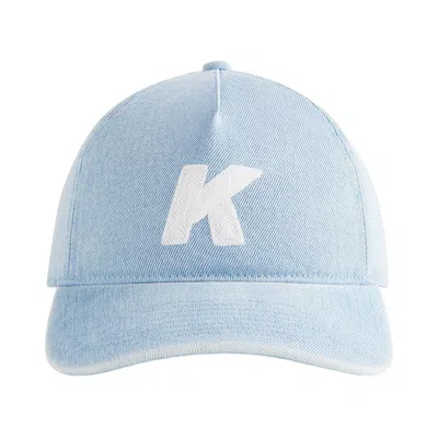 Pre-owned Kith Denim Bay Low Pinch Crown Snapback 'light Indigo' | Blue | Men's Size Onesize