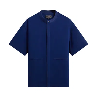 Pre-owned Kith Double Crepe Casper Shirt 'deep Royal' | Blue | Men's Size S