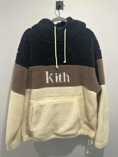 Pre-owned Kith Double Pocket Bonded Sherpa In Mauve