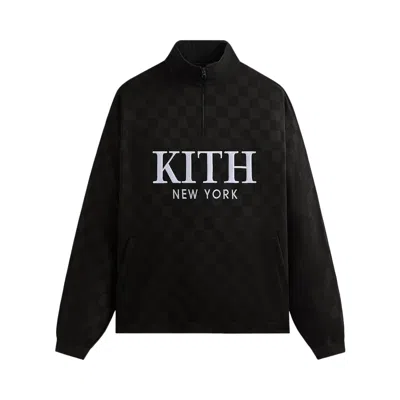 Pre-owned Kith Double Weave Davis Quarter Zip Pullover 'black' | Men's Size M