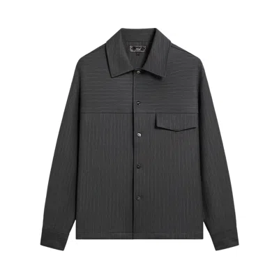 Pre-owned Kith Double Weave Montague Shirt 'dark Heather Grey' | Men's Size Xs