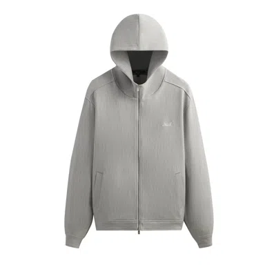 Pre-owned Kith Double Weave Selfridge Zip Up Hoodie 'light Heather Grey'