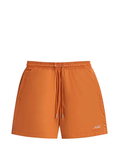 Kith Drawstring Active Shorts In Brown