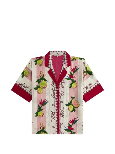 Kith Elena Ii Guava-print Shirt In Multi