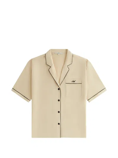 Kith Elena Ii Piping-trim Shirt In Neutral