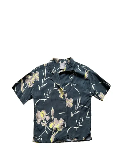 Kith Elena Palm Camp Shirt In Blue