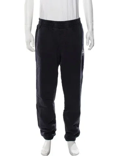 Pre-owned Kith Embroidered Accent Lounge Bottoms In Black