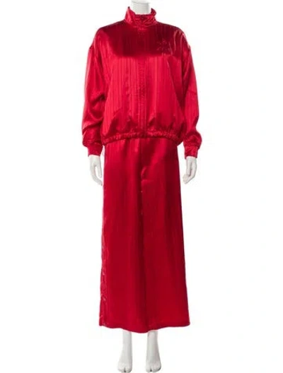 Pre-owned Kith Embroidered Accent Pant Set In Red