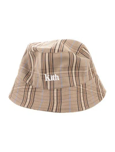Pre-owned Kith Embroidered Accent Pattern Print Bucket Hat In Brown