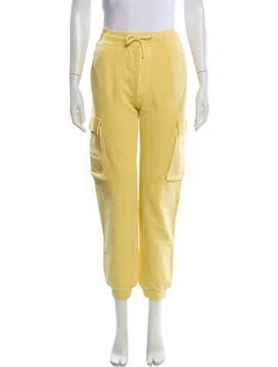 Pre-owned Kith Embroidered Accent Sweatpants In Yellow