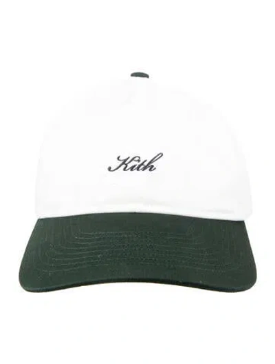 Pre-owned Kith Embroidered Baseball Cap  W/tags In White