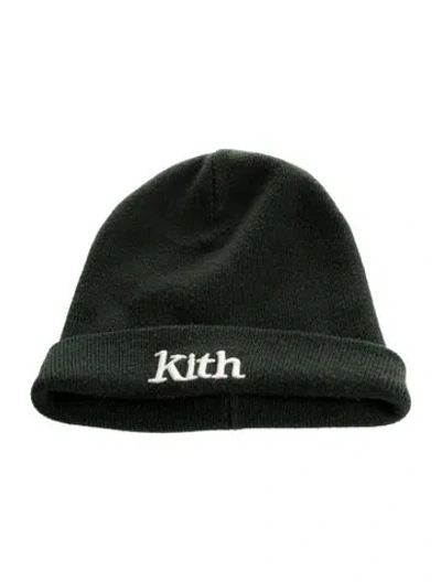 Pre-owned Kith Embroidered Beanie Hat In Green