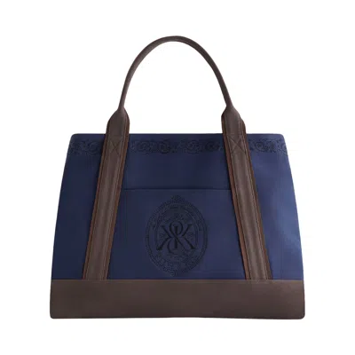 Pre-owned Kith Embroidered Canvas Tote Bag 'nocturnal' | Blue | Men's Size Onesize