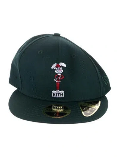 Pre-owned Kith Embroidered Fitted Baseball Hat W/tags In Green