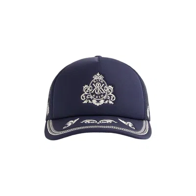 Pre-owned Kith Embroidered Nolan Trucker Hat 'nocturnal' | Blue | Men's Size Onesize