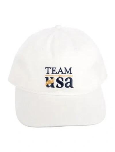 Pre-owned Kith Embroidered Solid Baseball Cap In White