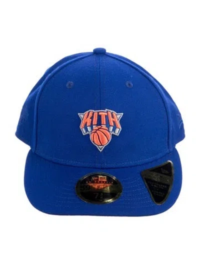 Pre-owned Kith Embroidered Wool Baseball Hat In Blue