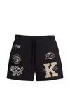Kith 로고 패치워크 쇼츠 In Black