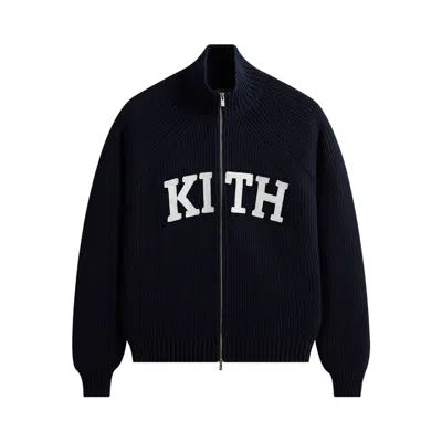 Pre-owned Kith Eric Zip Up Sweatshirt 'nocturnal' | Blue | Men's Size M