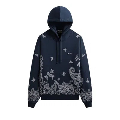 Pre-owned Kith Falling Paisley Nelson Hoodie 'nocturnal' | Black | Men's Size Xl