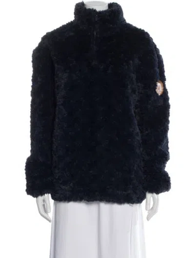 Pre-owned Kith Faux Fur Coat In Blue