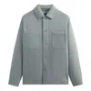 Kith Felted Jersey Ace Buttondown 'brine' In Gray