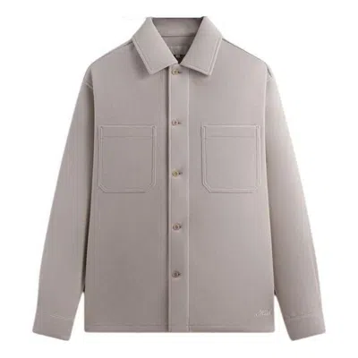 Kith Felted Jersey Ace Buttondown 'pyramid' In Grey