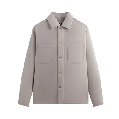 Pre-owned Kith Felted Jersey Ace Buttondown 'pyramid' In Grey