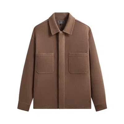 Pre-owned Kith Felted Jersey Ace Shirt 'poise' | Brown | Men's Size Xs