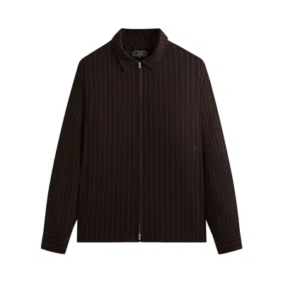 Pre-owned Kith Flannel Marquis Zip Up Shirt 'kindling' | Brown | Men's Size L