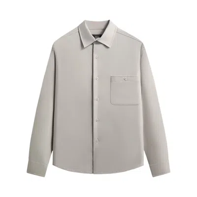 Pre-owned Kith Flannel Tomas Buttondown Shirt 'atom' | Grey | Men's Size S In Gray