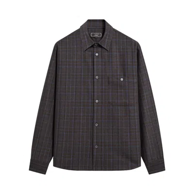 Pre-owned Kith Flannel Tomas Shirt 'nocturnal' | Blue | Men's Size M