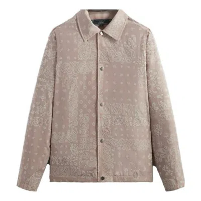 Kith Flocked Deconstructed Bandana Coaches Jacket 'morganite' In Brown