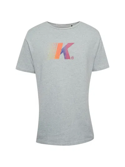 Pre-owned Kith Flocked Jersey T-shirt In Gray