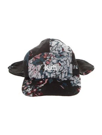 Pre-owned Kith Floral Embroidered Trapper Hat In Black