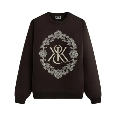 Pre-owned Kith Floral Lace Nelson Crewneck 'kindling' | Black | Men's Size L