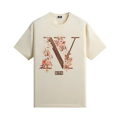 Pre-owned Kith Floral Ny Tee 'sandrift' | Cream | Men's Size M In White