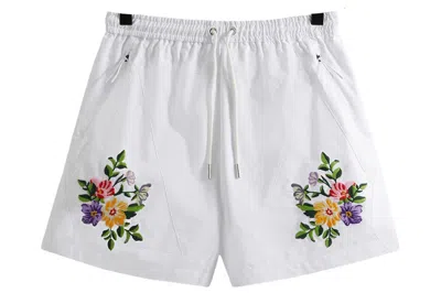 Pre-owned Kith Floral Oxford Turbo Short White