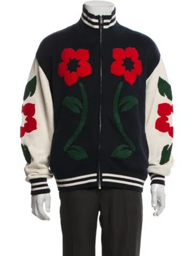 Pre-owned Kith Floral Print Bomber Jacket In Black