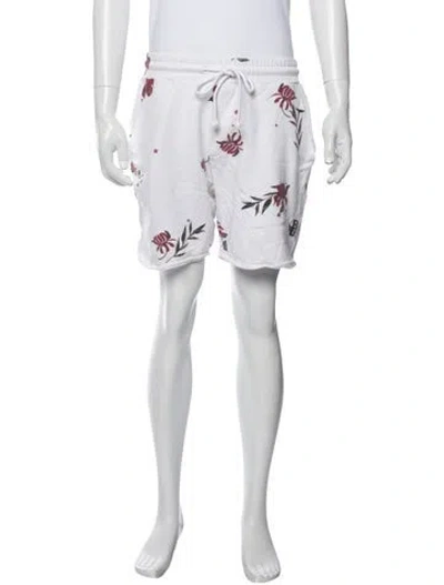 Pre-owned Kith Floral Print Jogger Shorts In Blue